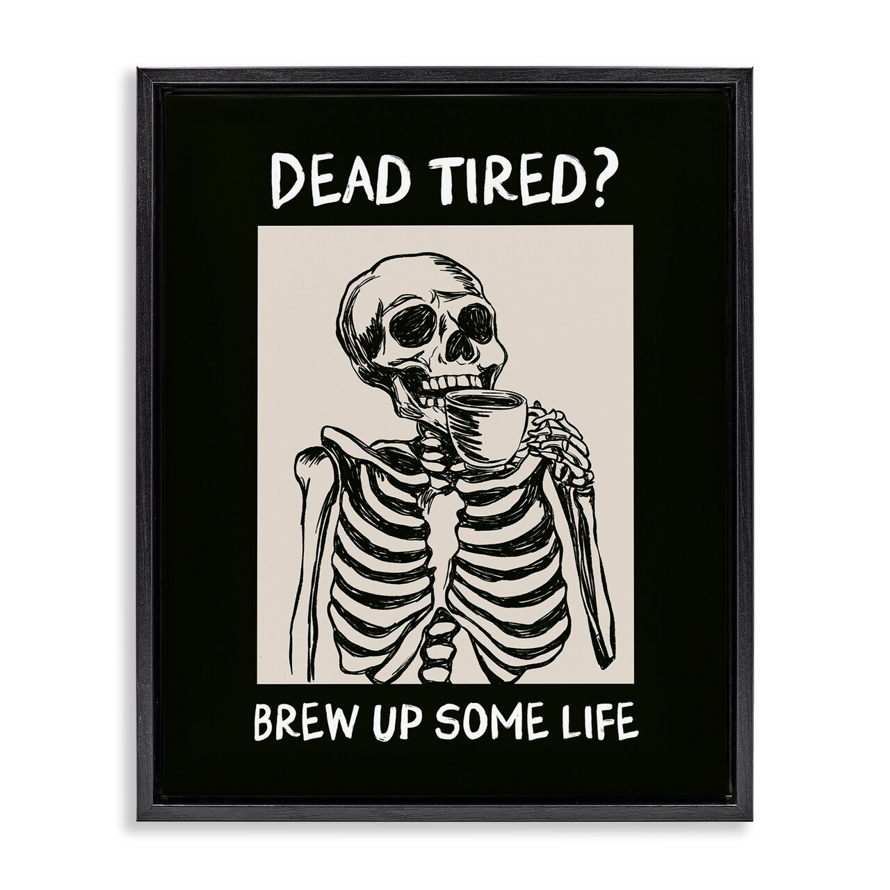 Stupell Industries Brew Up Life Coffee Floating Frame, design by JJ Design House LLC